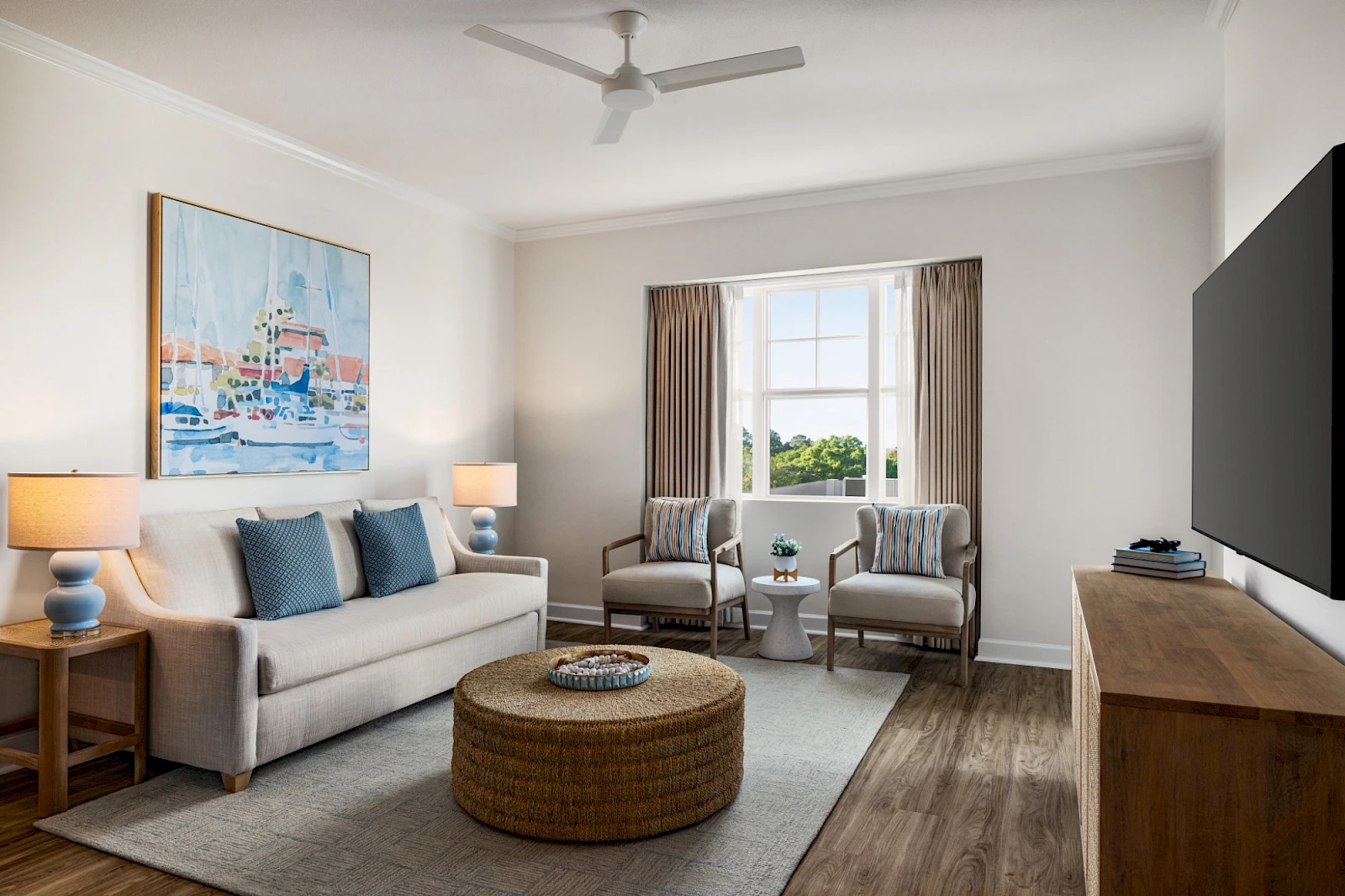 Residence at Sweetgrass Inn 2-Bedroom Suite Living Room