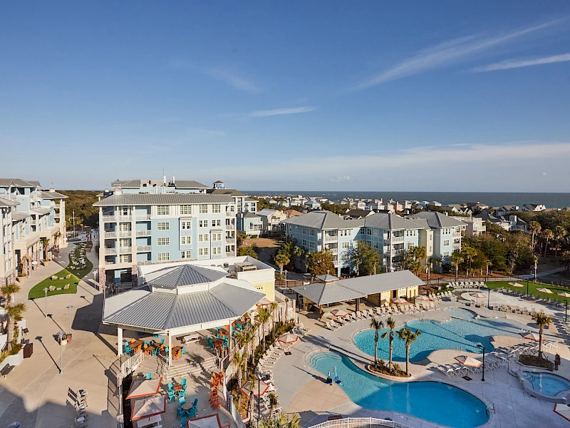 Aerial of Residences at Sweetgrass & Sweetgrass Pool Complex