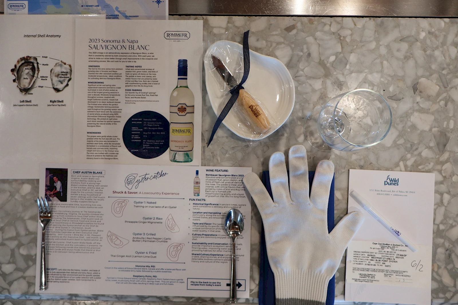 Shuck & Savor, Oyster Shucking Class Set-Up