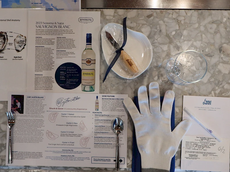 Shuck & Savor, Oyster Shucking Class Set-Up